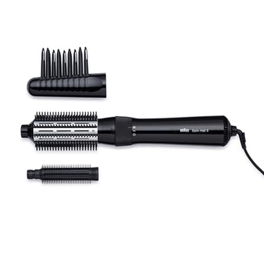 Braun Satin Hair 3 Warmluft-Lockenbürste, inkl. Kamm- und Bürstenaufsatz, AS 330, schwarz, 1er Pack im Sale